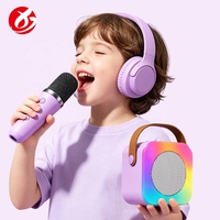 Nouvelle Enceinte Karaoké Portable V5.3 avec Double Micro Sans Fil, Woofer, Lumières RGB, USB, AUX, Lecteur Carte TF pour Fêtes et KTV à Domicile