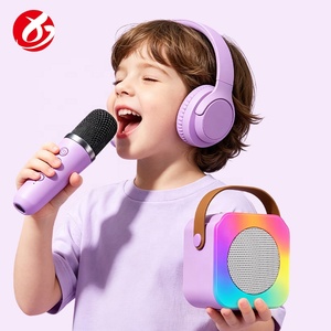 ไมโครโฟนไร้สายคู่แบบใหม่ พร้อมไฟ RGB วูฟเฟอร์ ช่องเสียบ USB AUX รองรับการ์ด TF สำหรับ<span class=keywords><strong>ลำโพง</strong></span>คาราโอเกะแบตเตอรี่ V5.3 สำหรับงานปาร์ตี้ที่บ้าน KTV - Product Image 3
