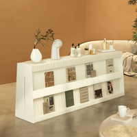 Nouvelle étagère de présentation pliable en papier pour stand d'exposition, table de mariage portable, présentoir pour boutique