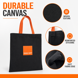 Bolsa de Algodón Negra Resistente y Ecológica para Uso Diario, Diseño Personalizado Aceptable - Product Image 3