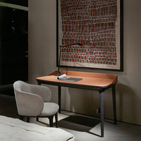 Bureau vintage en bois massif avec tiroir, table et chaise d'étude en laque brillante, moderne et classique, avec étagère pour enfants