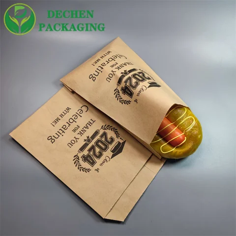 Black Paper Bag Snack Packaging Bags Food Grade Paper Bag