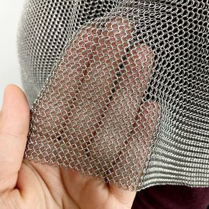 Thời trang retro phong cách 304 316 kim loại vòng lưới chống đâm cắt chainmail đâm thiết bị bằng chứng Áo sơ mi thép không gỉ an toàn chuỗi thư - Product Image 2