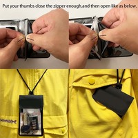 Tas kantong kunci mobil ban lengan tahan air TPU bening kustom baru untuk kartu kredit lencana ID kunci uang dengan leher dapat diatur