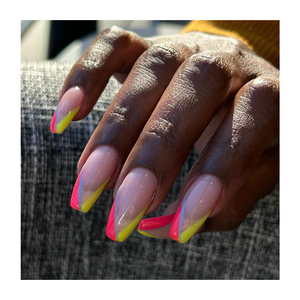 Embouts français professionnels à couverture complète Impression bleu brillant faisant la <span class=keywords><strong>Machine</strong></span> Longueur moyenne Auto-colle <span class=keywords><strong>Faux</strong></span> <span class=keywords><strong>ongles</strong></span> Appuyez sur les <span class=keywords><strong>ongles</strong></span> - Product Image 6