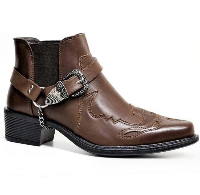mens high heel dress boots Heels 8cm Men Black High / US 7 / EU 40 cut heel Side zip with black tonal coating Sharp pointed toe Snug shaft for a clean fit with any styling Premium leather (genuine cowhide) with a rich UP-1640J Men's Pu Leather Ankle
