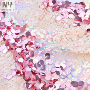 Nanyee Đầm Vải Sequin Sáng Bóng Màu Hồng Kẻ Sọc Lớn Cho Bé Gái Chấm Bi 9 + 18Mm - Product Image 3