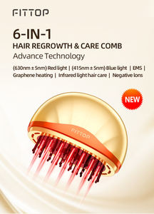 Peine de Masaje Eléctrico Vibratorio OEM, Peine Portátil para el Cabello, Aplicador de Líquido para el Cuero Cabelludo, Masajeador de Cabeza para el Crecimiento del Cabello y Anticaída - Product Image 5