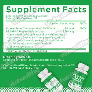 Vitaheady OEM/ODM kapsul bernafas mudah kapsul Quercetin + Nettle Leaf 8 in 1 membantu napas dengan kapsul mudah - Product Image 2