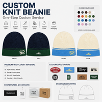 Bonnet en tricot gaufré de luxe personnalisé, de qualité supérieure, avec blocs de couleur, pour hommes et femmes