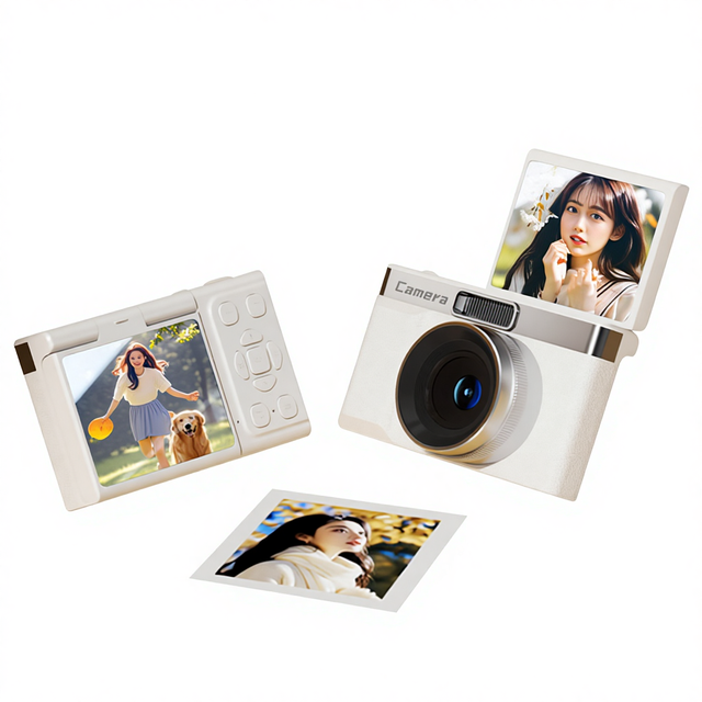 New Product FHD 1080P CMOS Optical Zoom 2x-7x Stabilized 180 Degree Selfie Front/Rear Photos Videos Vlogging