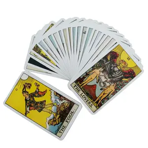 定制的塔罗牌卡片印刷与类型盒和亚麻完成塔罗牌定制印刷