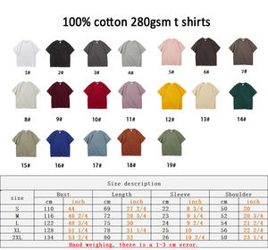 T-shirt de luxe de haute qualité 300-400gsm 100% coton T-shirts pour hommes de grande taille T-shirt lourd surdimensionné imprimé bouffant personnalisé - Product Image 2