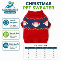 Vêtements d'hiver pour chat : Pull tricoté rouge festif du Nouvel An, anti-peluchage, en acrylique, motif étoile quadrillée, moderne, pour chat Ragdoll, Nouvel An chinois