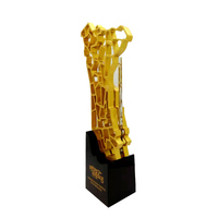 Trofeos y Medallas de Aluminio Grabado y Bañado en Oro del Grupo Creative Life Winner con Logotipo Personalizado, Premio de Cristal de Lujo