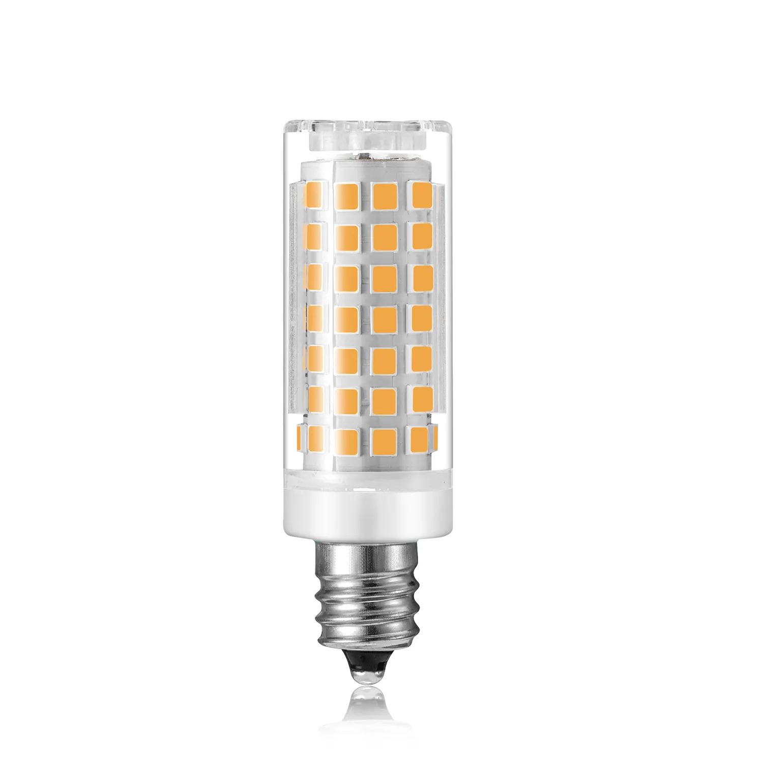I-SFG E12 4W 5W no flicker led bulb 2835SMD corn light products Ceramic+PC AC120V 650lm ETL