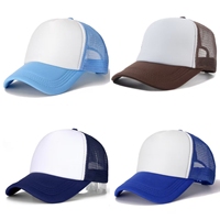 Gorras Trucker Personalizadas Bordadas de Alta Calidad, Gorra de Béisbol Lisa de 5 Paneles con Malla Trasera y Sublimación, Gorra de Alto Rendimiento