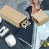 Vente directe d'usine, clé USB en bois 2 en 1 OTG 3.0 32 Go 128 Go 64 Go, cadeaux, stylo, boîte de rangement en bois