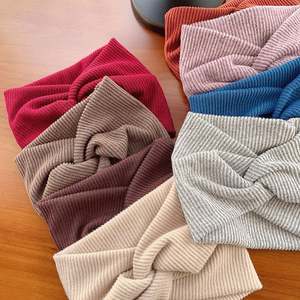 Women's Ribbed Knit Wide Headband Cross <b>Twist</b> Yoga Sweatband for Sports & Fitness - Product Image 3