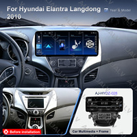 Écran tactile sans fil CarPlay pour autoradio, cadre de tableau de bord, affichage multimédia pour Hyundai Elantra 2010