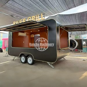 Remorque de camion de restauration robuste avec équipements commerciaux, grill de stockage et friteuse, camion de restauration mobile, remorque de concession alimentaire - Product Image 3