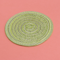 Tapis de maison de poupée à l'échelle 1/12, tapis miniature rond tissé, tapis de sol textile pour la décoration de scène de diorama