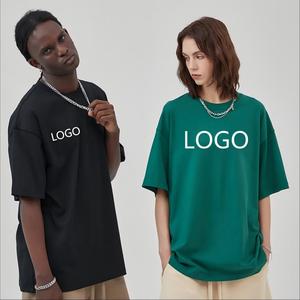 Camiseta de Algodón de Manga Corta Oversize con Logotipo Estampado en la Parte Delantera, Cuello Redondo, Estilo Casual para Hombre, Tejido Transpirable - Product Image 1