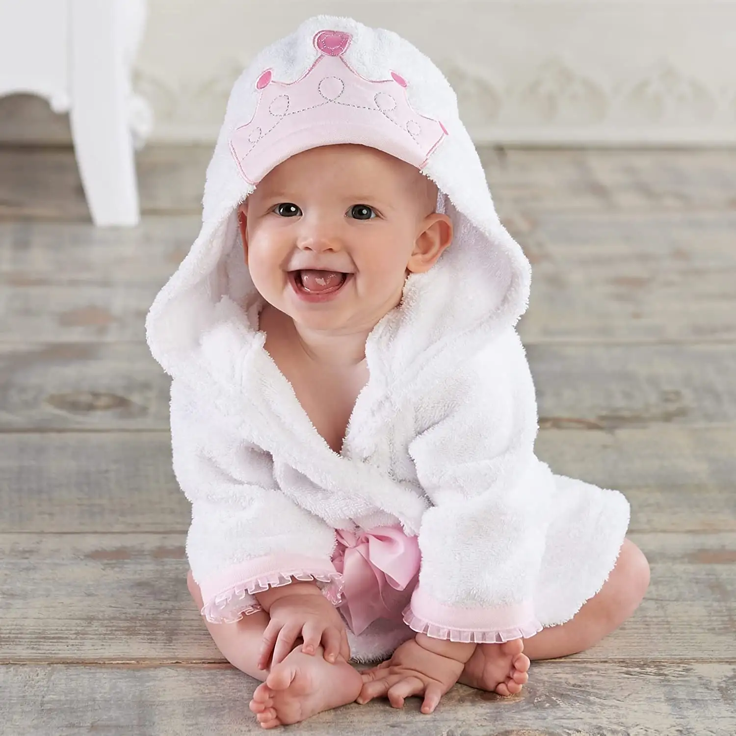 Newborn Baby Robes Cartoon Hooded Sleep Bathrobe Gown Sleepwear Infantil Bath Towel Kids Baby Girls Clothes