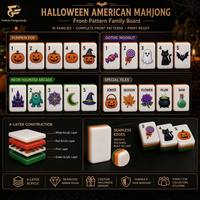 Ensemble de Mahjong Américain Pliable Portable de Luxe en Acrylique à 4 Couches pour Halloween, Personnalisable OEM ODM, Jeu de Divertissement