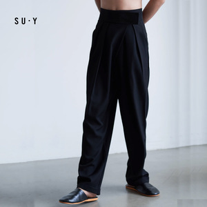 Taille haute jambe droite en trois dimensions mode pantalon radis jambe large design sens du pantalon <span class=keywords><strong>Harun</strong></span> - Product Image 4