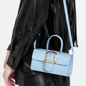 Luxury Fashion Pu Leather Designer Ladies Crossbody Hand Bags Trendy Brand Custom Label Premium Hardware Womens Messenger Bags