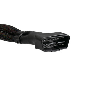 Hochwertiges OBD2 16Pin Stecker Dual Female Y Splitter Verlängerung kabel 30cm Nylon 20AWG Full Core Universal Automobile Motorrad - Product Image 4