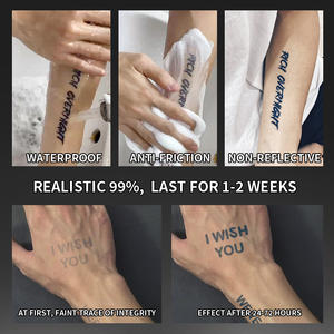 Lettrage <span class=keywords><strong>Citation</strong></span> <span class=keywords><strong>Tatouage</strong></span> Temporaire <span class=keywords><strong>Tatouage</strong></span> Semi Permanent Étanche Dernière 2 Semaine Réaliste <span class=keywords><strong>Tatouage</strong></span> À Base De Plantes <span class=keywords><strong>pour</strong></span> Bras Corps - Product Image 5