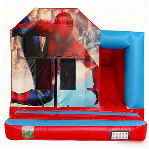 2025 nouveaux <span class=keywords><strong>jeux</strong></span> gonflables en plein air <span class=keywords><strong>super</strong></span>-<span class=keywords><strong>héros</strong></span> thème Combo qualité commerciale videur gonflable personnalisé Hous pour la vente commerciale - Product Image 2