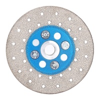 Disque de découpe et de meulage diamanté brasé sous vide industriel de 100 mm avec bride M14 OEM pour marbre, granit, quartz, pierre, béton