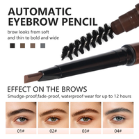 Crayon à sourcils double embout ultra-fin sans logo, imperméable, professionnel, pour maquilleurs, à pointe rigide, pour un look naturel, automatique