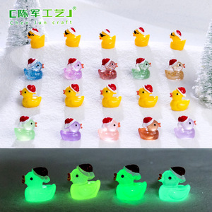 สินค้าขายดี Chunjun New Landscape Fine Flash Luminous Christmas Yellow Duck อุปกรณ์ตกแต่ง DIY รูปเป็ดสีเหลืองขนาดเล็กสำหรับเทศกาลคริสต์มาส - Product Image 3