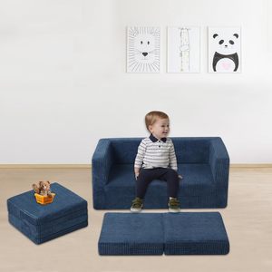 أريكة سرير للأطفال فائقة النعومة من DGBAOBEI بمقعدين، كرسي أطفال من الفوم مع وسادتين بتصميم كرتوني للأولاد والبنات - Product Image 2