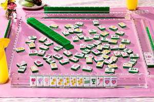 Fichas de Mahjong de Cristal Acrílico Verde Americano Moderno de Lujo, Juego de Fichas de Mahjong Verdes de 160 Piezas para Entretenimiento - Product Image 5