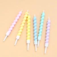 6 Stück Pastell Twisted Geburtstags torte Kerzen Party Curve Thread Geburtstag Spiral Kerzen für Geburtstags feier Dekoration