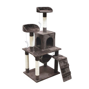 بيع بالجملة شجرة القط المستدامة سهلة التجميع مع خشب متين وأثاث القط القطيفة للف والتسلق - Product Image 1