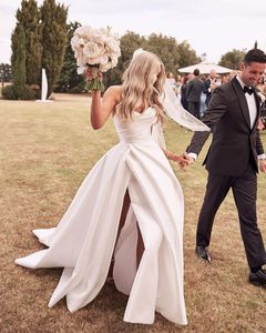 Ruolai QD06098 elegante Custom Made Sweetheart a-line Mikado raso increspato gonna a pieghe <span class=keywords><strong>abiti</strong></span> <span class=keywords><strong>da</strong></span> <span class=keywords><strong>sposa</strong></span> - Product Image 3