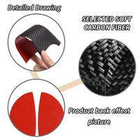 Accessoires intérieurs de voiture de luxe en fibre de carbone souple noire, kits d'autocollants décoratifs pour Tacoma 2016-2020