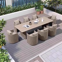 Ensemble de table et de chaises de balcon en rotin tissé moderne de haute qualité, meubles d'extérieur imperméables et écologiques