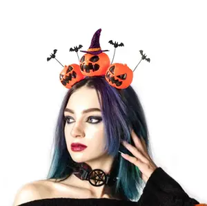 パンプキンヘッドバンドハロウィンヘアフープヘッドバンドコスプレ装飾ゴーストフェスティバルアクセサリーハロウィンパンプキンヘッドバンド