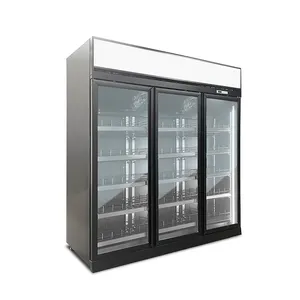 수직 3 유리문 아이스크림 냉동고 디스플레이 쿨러 상업용 편의점 냉장고