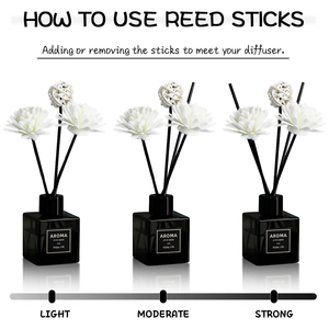 Home Decor Fragrance Dried Flower Air Freshener 50ml Essential Oil Romantic Flower <b>Reed</b> <b>Diffuser</b> Glass Gift Box - Product Image 4