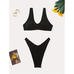 Conjunto de Bikini Floral Estampado Personalizado de 2 Piezas con Decoración de Cuentas, Bikini de Tela Reciclada, Fabricante de Bikinis de Tiras - Product Image 6