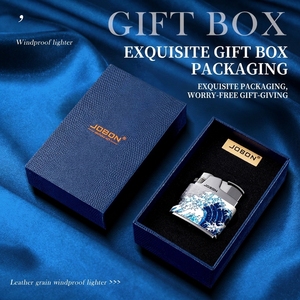Encendedor de Cigarros JOBON Personalizado con Logotipo, Recargable con Gas <span class=keywords><strong>Butano</strong></span>, de Aleación de Zinc, Portátil, Regalo Empresarial, en Caja de Regalo - Product Image 2