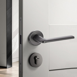 Hiện Đại Tối Giản Trong Nhà Gỗ Rắn Phòng Ngủ Cửa Khóa Thiết Lập Ánh Sáng Sang Trọng Chia Tay Xử Lý Cửa Kẽm Hợp Kim Cho Nhà Ứng Dụng - Product Image 4